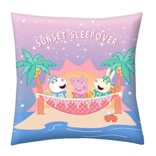 Pernă Peppa Pig Sunset Sleep Over, 40 x 40 cm