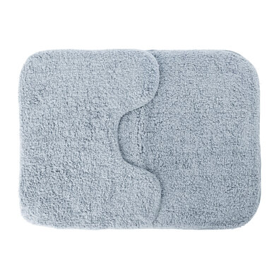 Set de covorașe de baie gri deschis, 2 buc.