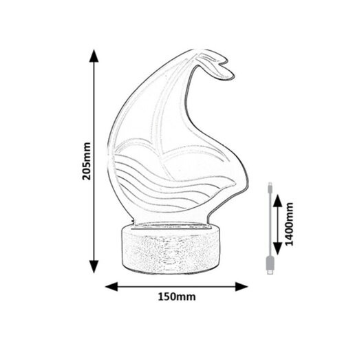 Rabalux 76001 Lampa stołowa LED Akali, 2 W