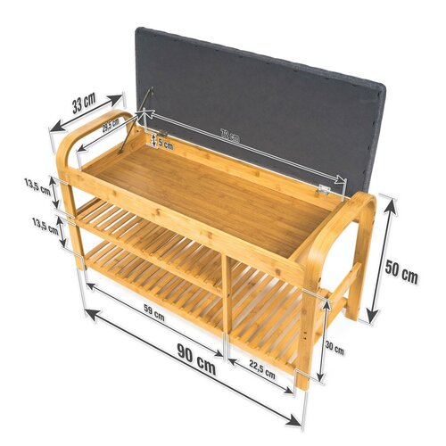 Raft pentru pantofi din bambus G21