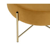 Taburet SOFT Deco, hořčicově žlutý samet