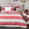 4home Vianočné bavlnené obliečky Red Nordic