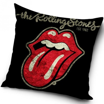 Vankúšik Rolling Stones Black, 40 x 40 cm