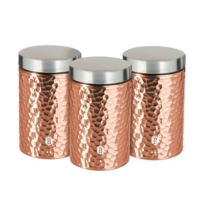 Berlinger Haus 3-częściowy komplet pojemników na żywność Primal Rosegold Metallic Line