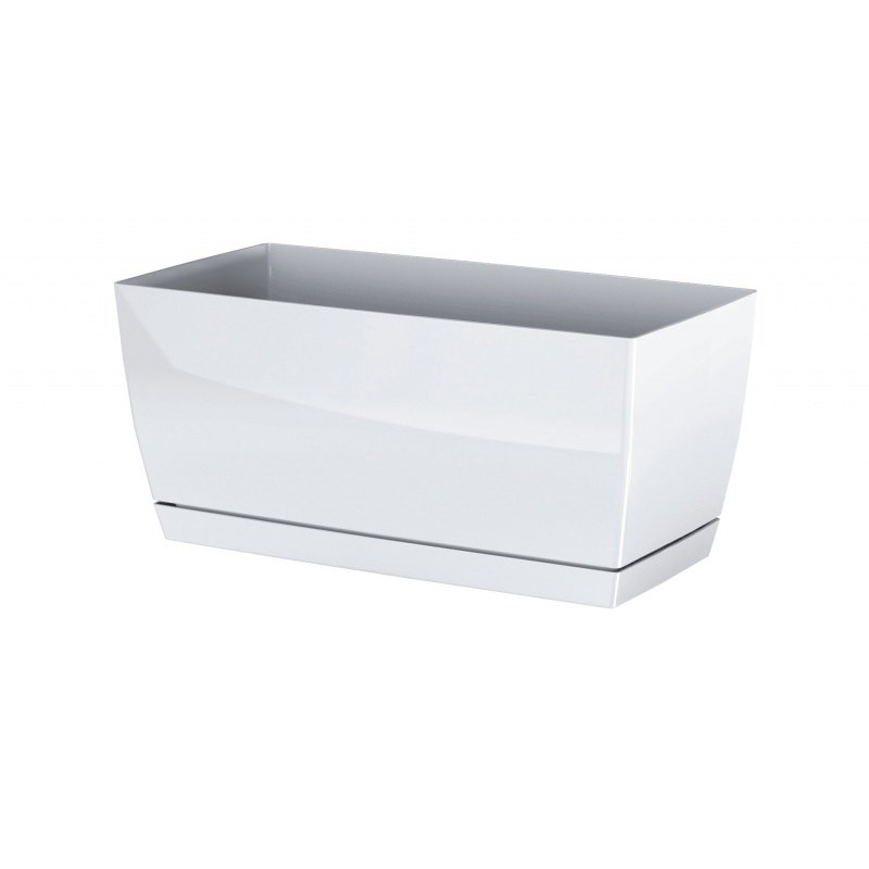 Prosperplast Plastový truhlík Coubi Case s miskou biela, 24 cm, 24 cm