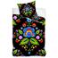 BedTex Bavlnené obliečky Folklór Ľudové kvety čierna, 140 x 200 cm, 70 x 90 cm