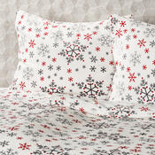 4Home Pościel mikroflanela Snowflakes, 160 x 200 cm, 70 x 80 cm