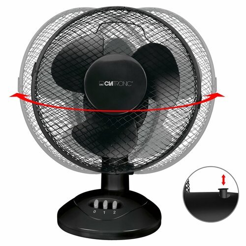 Clatronic VL 3601 asztali ventilátor, 23 cm,fekete