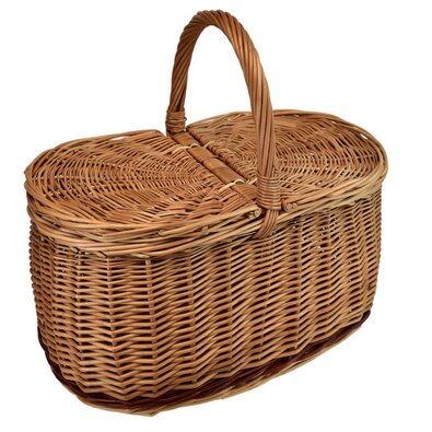 Pletena košara Piknik ovalna za avto, 45 x 30 cm