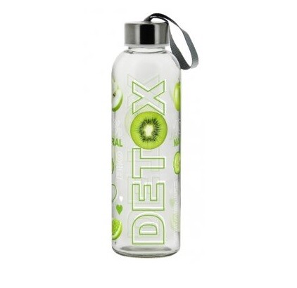 Mäser Sklenená fľaša Detox Kiwi, 0,5 l