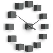 Future Time FT3000TT Cubic titanium Designové samolepicí hodiny, pr. 50 cm