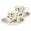 Set of porcelain cups with saucers Forest fruits,2 pcs