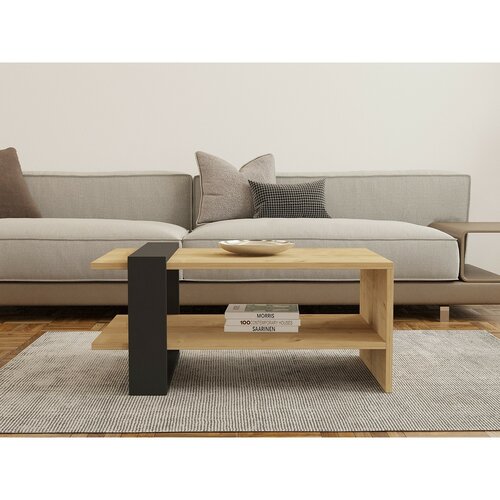 Konferenční stolek Yonca Anthracite and Sapphire Oak
