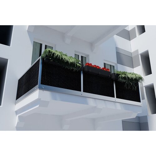 Benco Ratanová zástena na balkón svetlohnedá, 90 cm