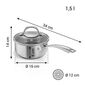 Tescoma SteelCRAFT nyeles edény fedővel, 16 cm átmérő, 1,5 l