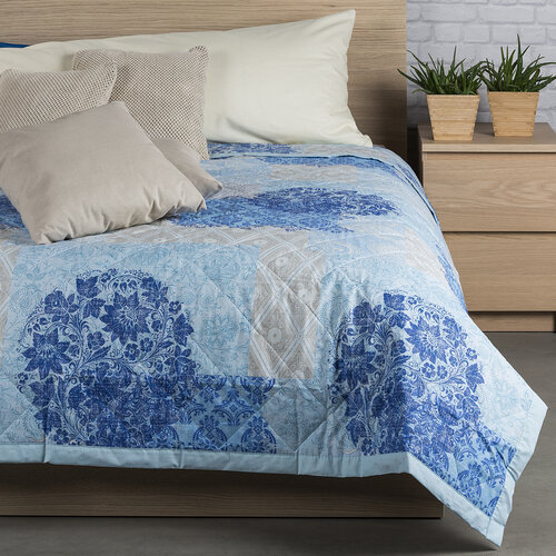 Prehoz na posteľ Ottorino modrá, 240 x 220 cm