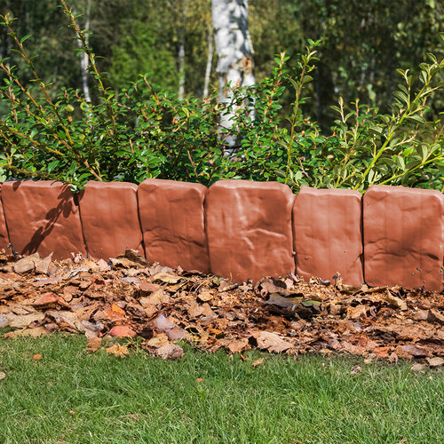 4Home Zahradní palisáda - obrubník Terracotta,2,5 m