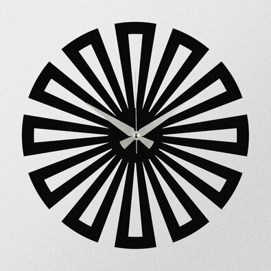 Ceas de perete Enzo S003 Black , 48 x 48 cm