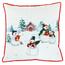 Pillow with filling Snowmen, white, 45 x 45 cm