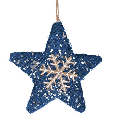 Świąteczna gwiazda do zawieszenia Miram, 13,5 x 13,5 cm