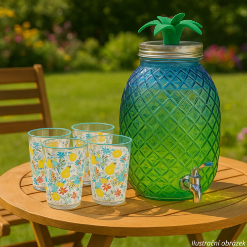 EH Getränkespender aus Glas 4,5 l, Grün