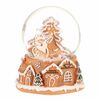 Świąteczna kula śnieżna Piernikowy Santa Claus, poliresin, 9 cm