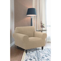 Stretchbezug für Sessel Denia Creme, 70 - 110 cm