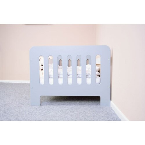 New Baby Dětská postel se zábranou Erik bílá-šedá, 160 x 80 cm