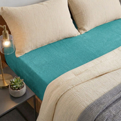 Cearșaf de pat 4Home din frotir Ideal verde turcoaz , 60 x 120 cm