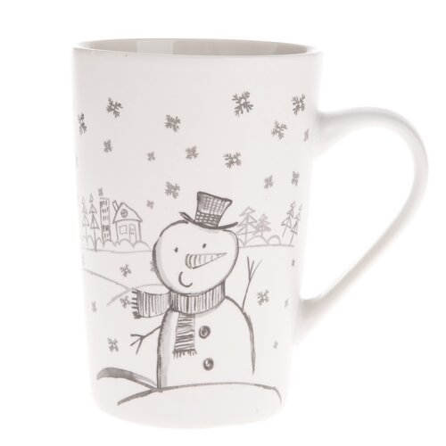 Božični porcelanasti lonček Snežak, 435 ml