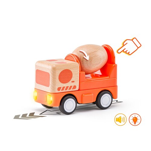 Woody Auto mieszarka z dźwiękami i światłem, koło zamachowe