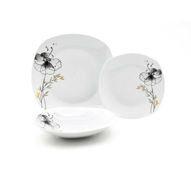 Set de masă Home Elements 18 piese Black Poppy