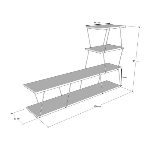 TV-Lowboard Ilgaz White