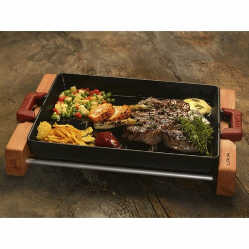 LAVA Metal Grillplatte mit Sockel , 26 x 32 cm