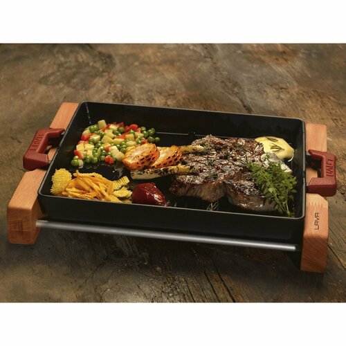 LAVA Metal Grilovacia platnička s podstavcom, 26 x 32 cm
