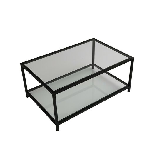 Couchtisch Astra Black mit dunklem Glas