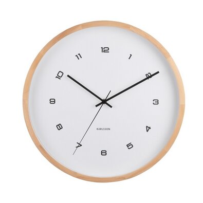 Karlsson 5938WH designové nástěnné hodiny 41 cm, bílá