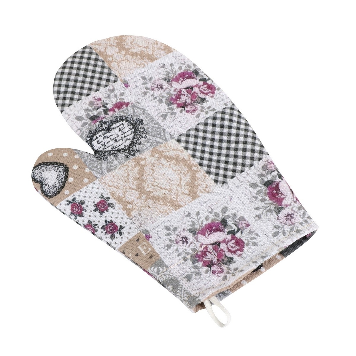 Bellatex Patchwork love konyhai edényfogó, 18 x 28 cm akciós termékkép 1