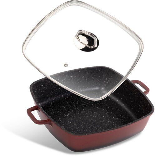 Lamart LT1286 Bräter Cast, 28 x 28 cm, rot