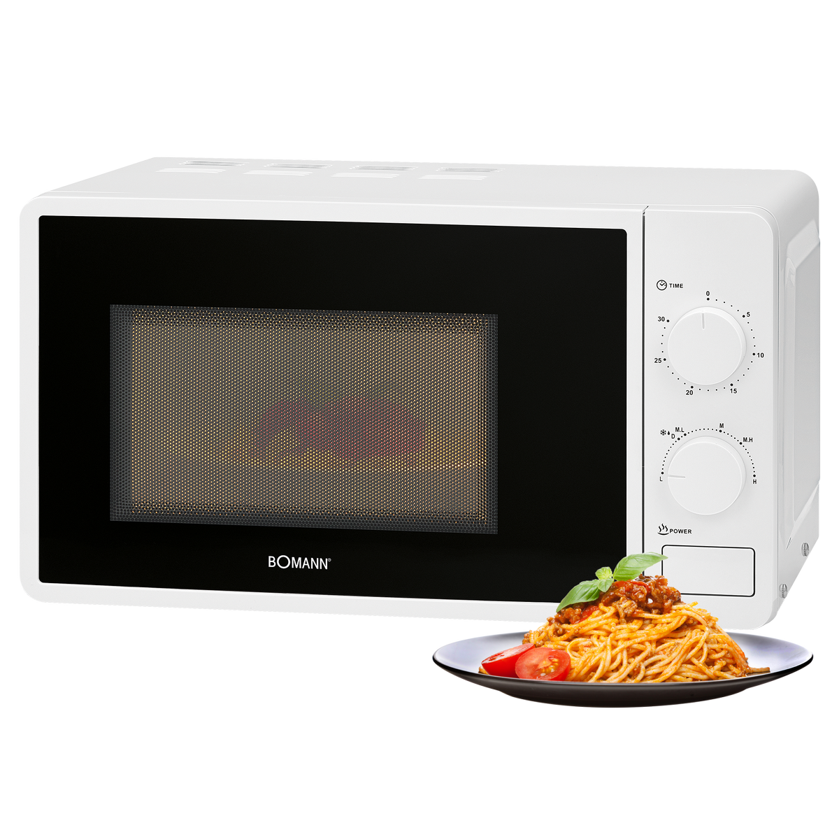 Bomann MW 6014 CB mikrohullámú sütő, 20 l, fehér, fehér termék 2. képe