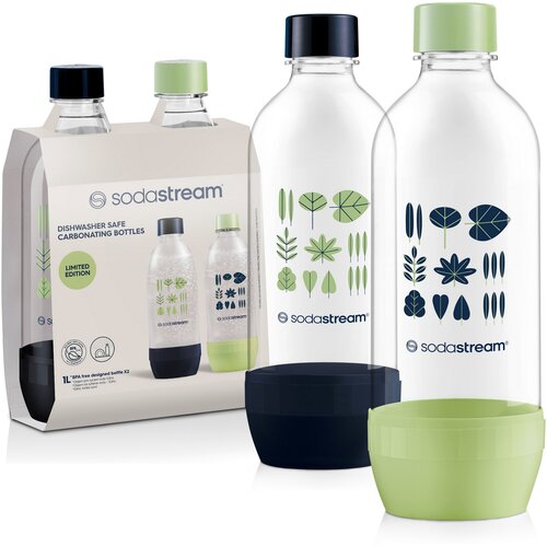 Пляшка Sodastream Jet Green/Navy 2х1 л, можна митив посудомийній машині