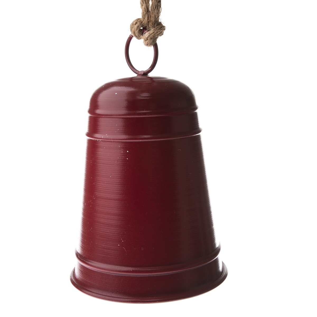 Fotografie Kovový závěsný zvonek Ringle červená, 12 x 20 cm
