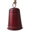 Metalowy dzwonek wiszący Ringle czerwony, 12 x 20 cm
