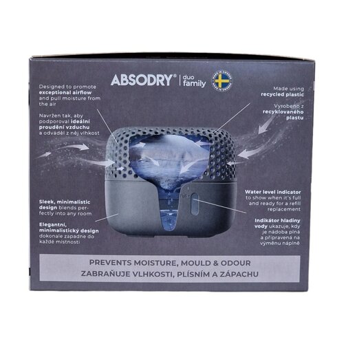 Everbrand Absorber vlage Absodry Duo Family Bag3-series, do 30 m3, temno siva