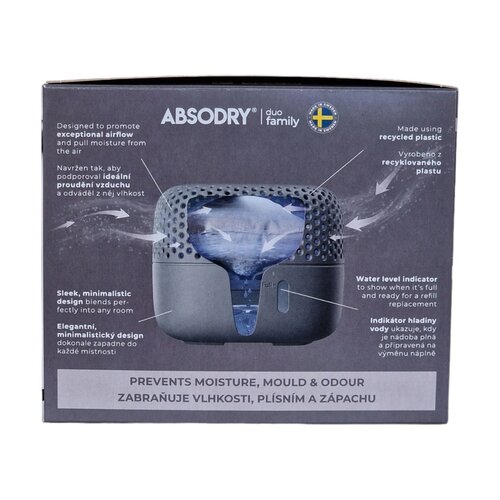 Everbrand vlažnostni absorber Absodry Duo FamilyBag 3-series, do 30 m3, temno siva