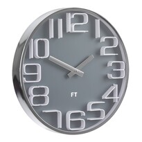 Настінний годинник Future Time FT7010GY NumbersDesign, діаметр 30 см