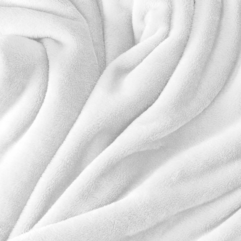Fehér mikroplüss takaró, 150 x 200 cm, fehér termék 2. képe