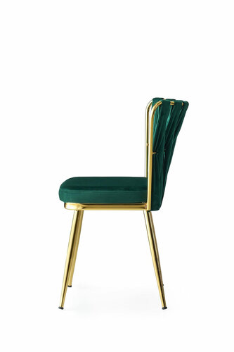 Esszimmerstuhl-Set Kusakli Green and Gold, 2 Stück