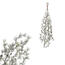 Műanyag lógó ág, vörösfenyő tobozokkal, 100 cm, fagyos