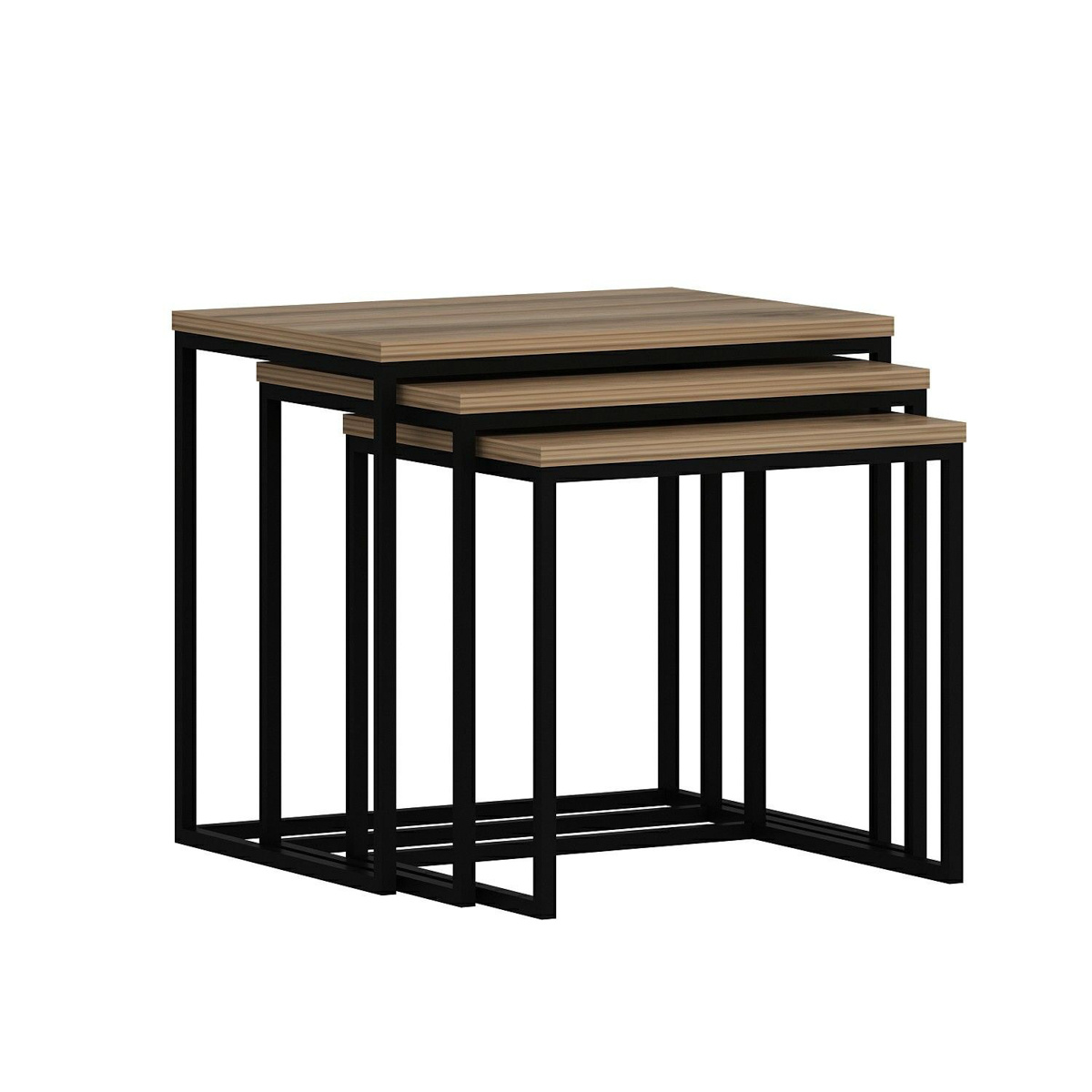Odkládací stolek Evia Walnut, 3 ks